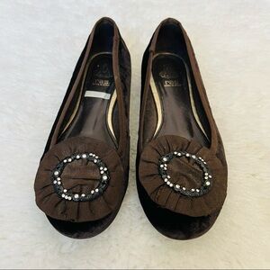 Ras Suede/Leather dark brown Women’s Flat Shoes size 7.5 M